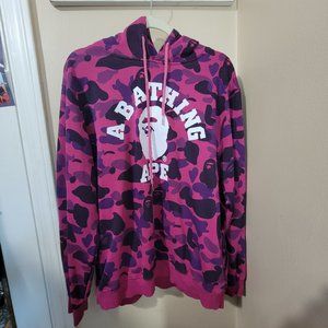 A Bathing Ape pink camo hoodie size XXL